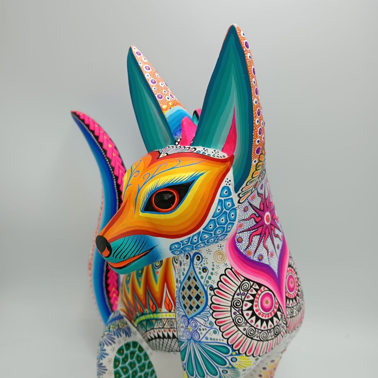 Mexican Folk Art Oaxacan Wood Carving Alebrije Hand Made, Xoloitzcuintle By Luis Sosa PP8664