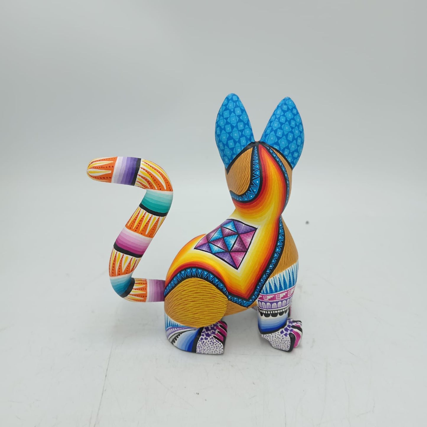 Mexican Oaxacan Wood Carving Dog By Julia Fuentes PP8696