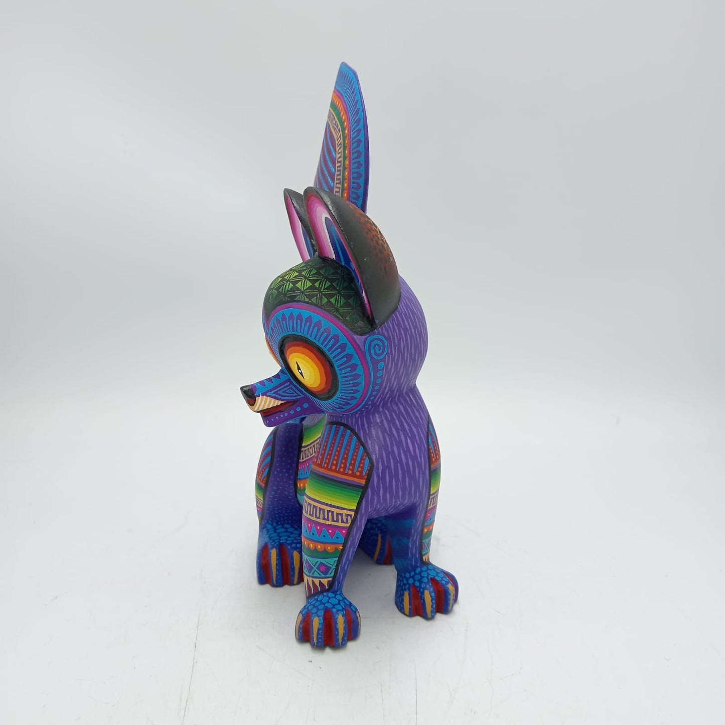 Mexican Oaxacan Wood Carving Lemur By Julia Fuentes PP8699