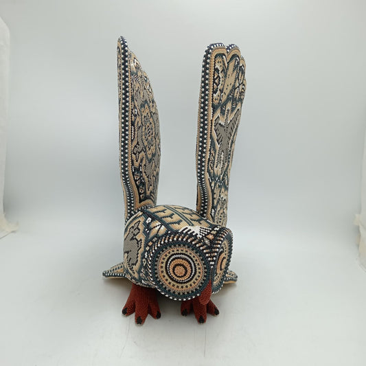 Mexican Huichol Hand Beaded Owl By Isandro Villa Lopez PP8765