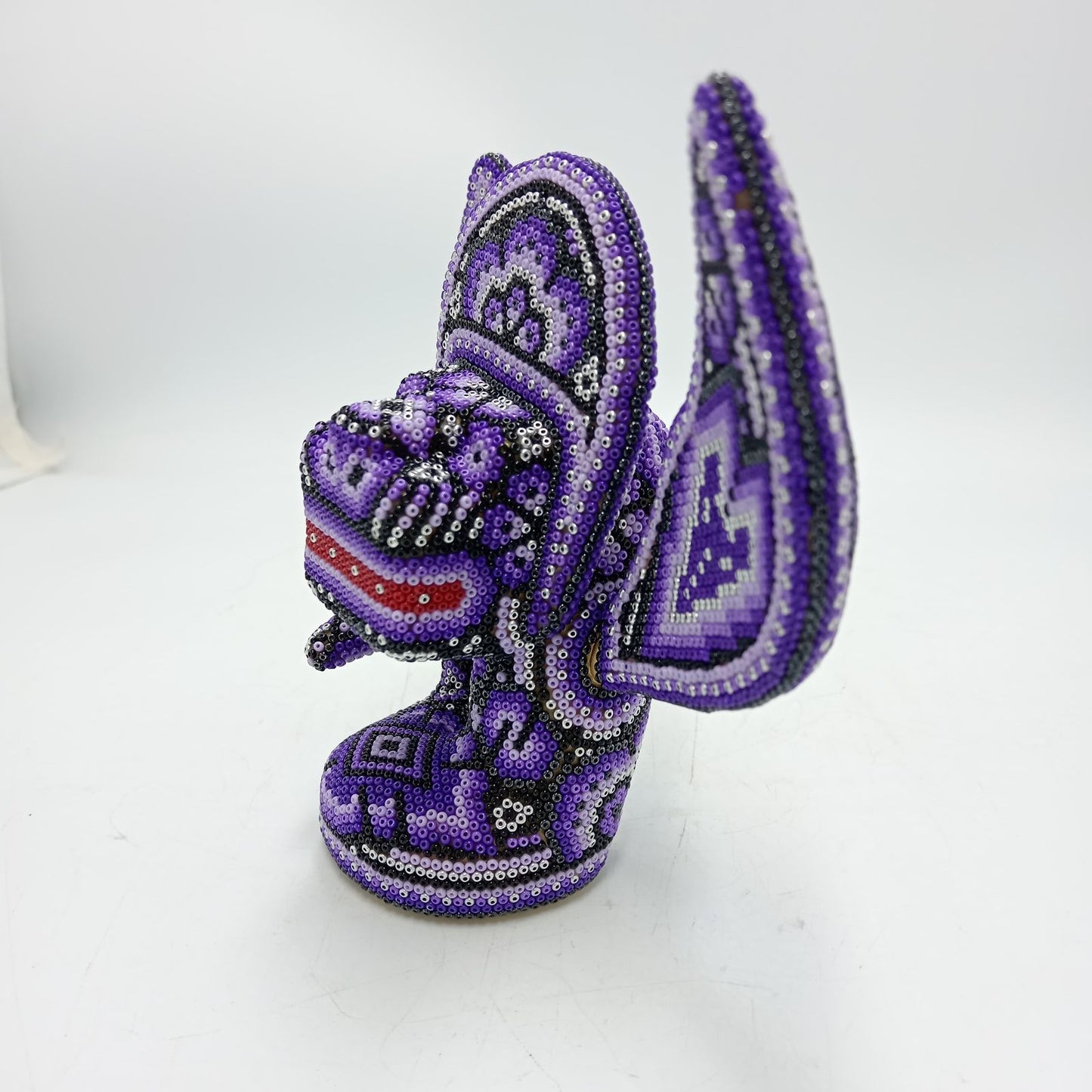 Mexican Huichol Hand Beaded Quetzalcoalt By Isandro Villa Lopez PP8769