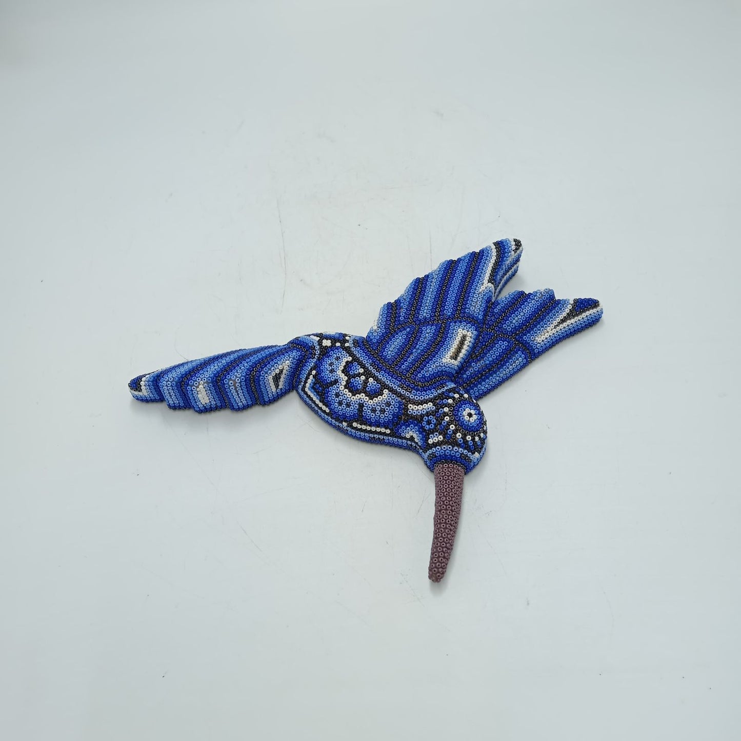 Mexican Huichol Hand Beaded Hummingbird By Isandro Villa Lopez PP8771