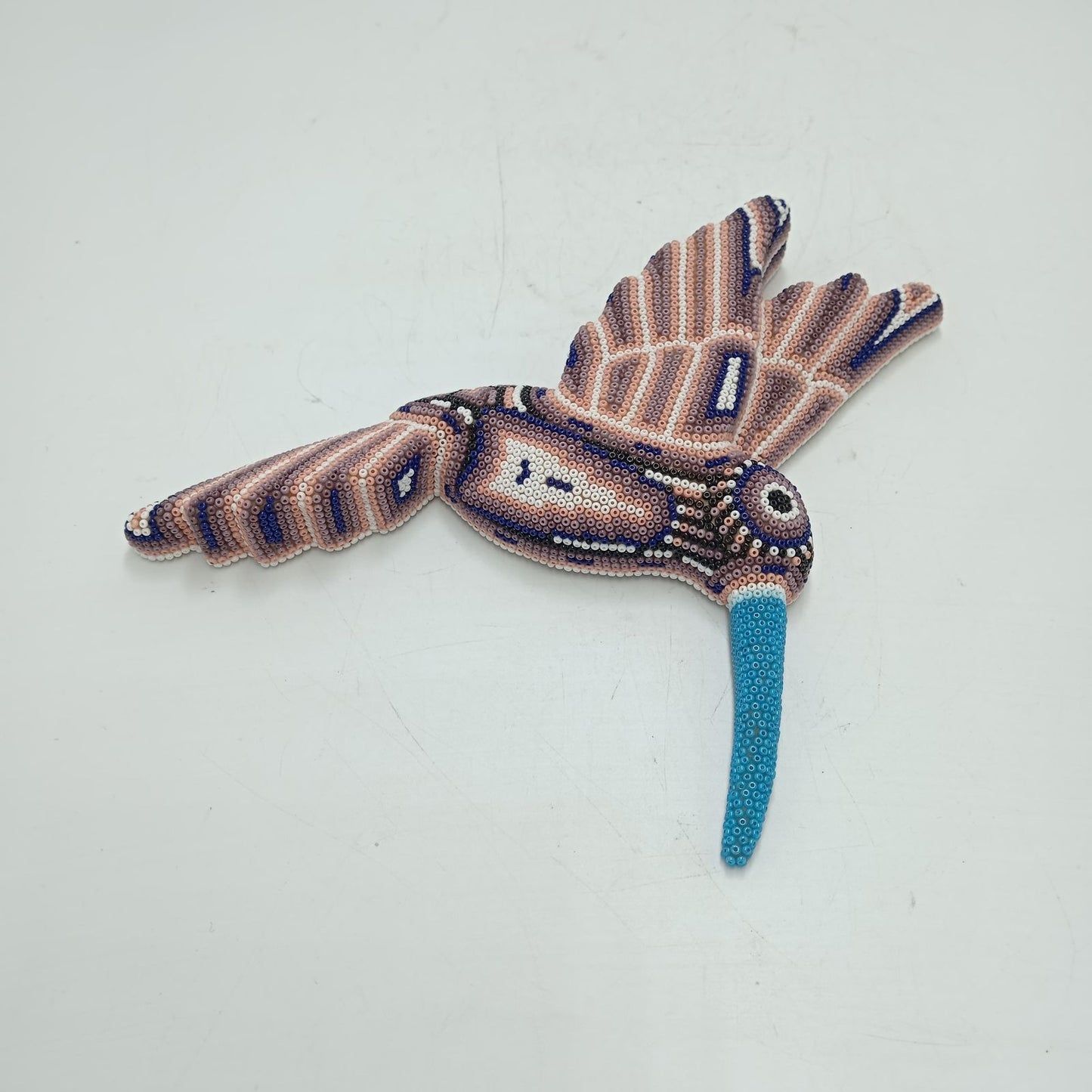 Mexican Huichol Hand Beaded Hummingbird By Isandro Villa Lopez PP8772