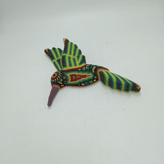 Mexican Huichol Hand Beaded Hummingbird By Isandro Villa Lopez PP8775