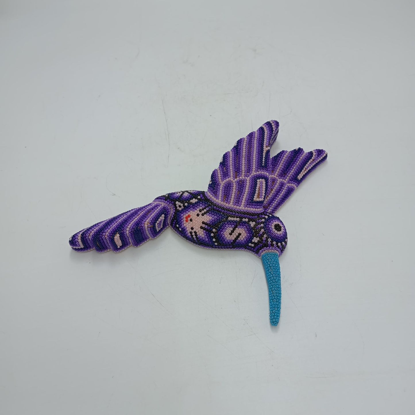 Mexican Huichol Hand Beaded Hummingbird By Isandro Villa Lopez PP8776