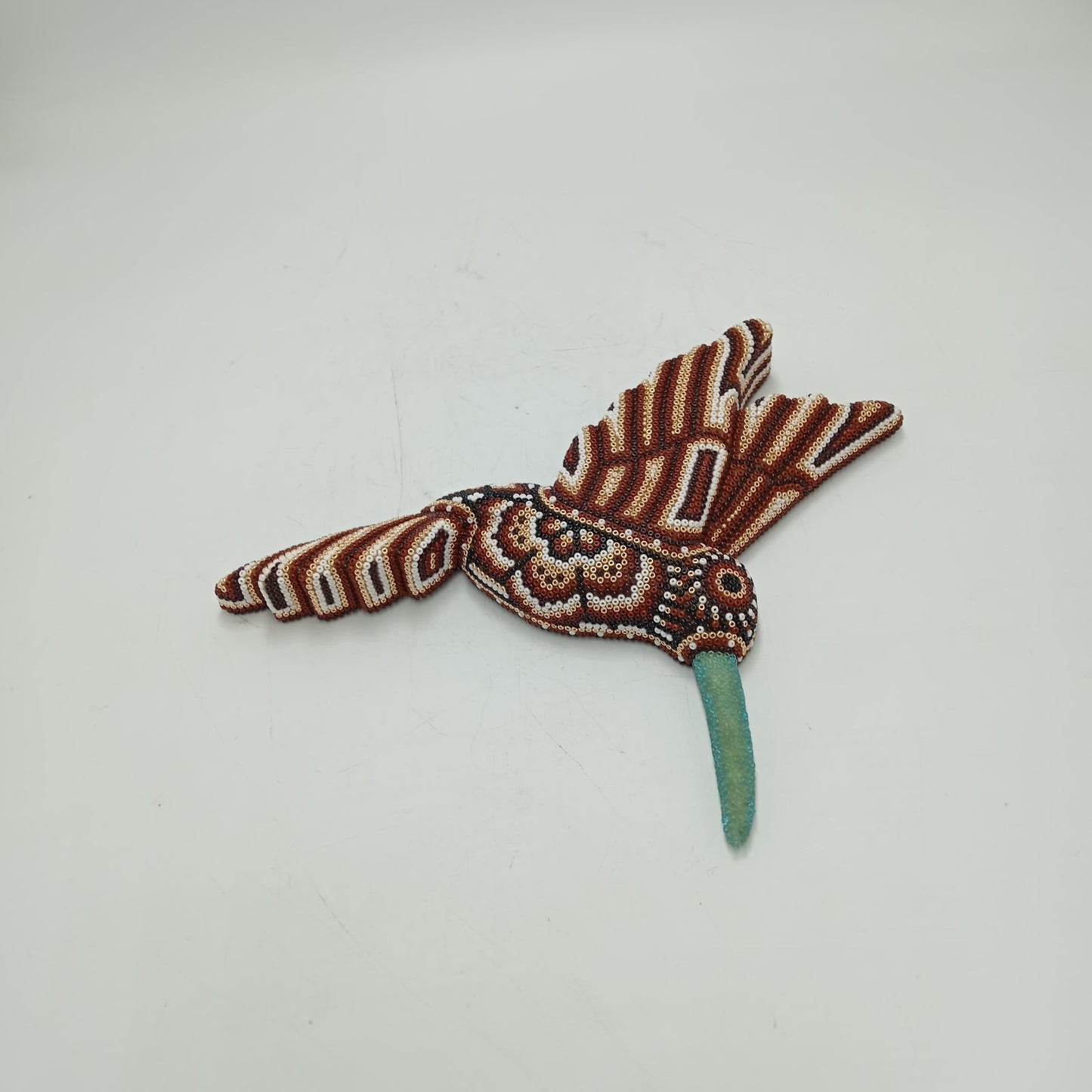 Mexican Huichol Hand Beaded Hummingbird By Isandro Villa Lopez PP8777