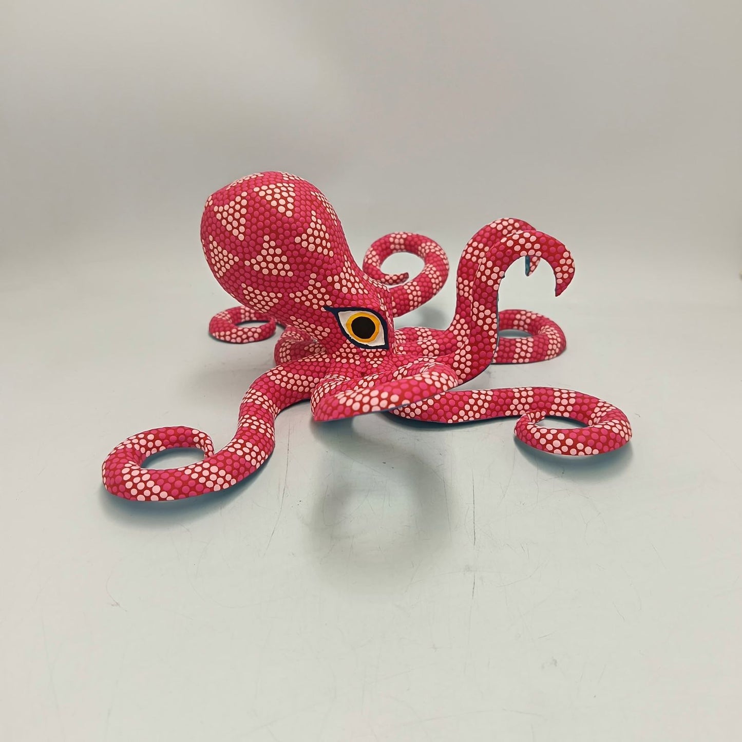 Oaxacan Wood Carving Hand Made, Octopus By Armando Jimenez  PP8752