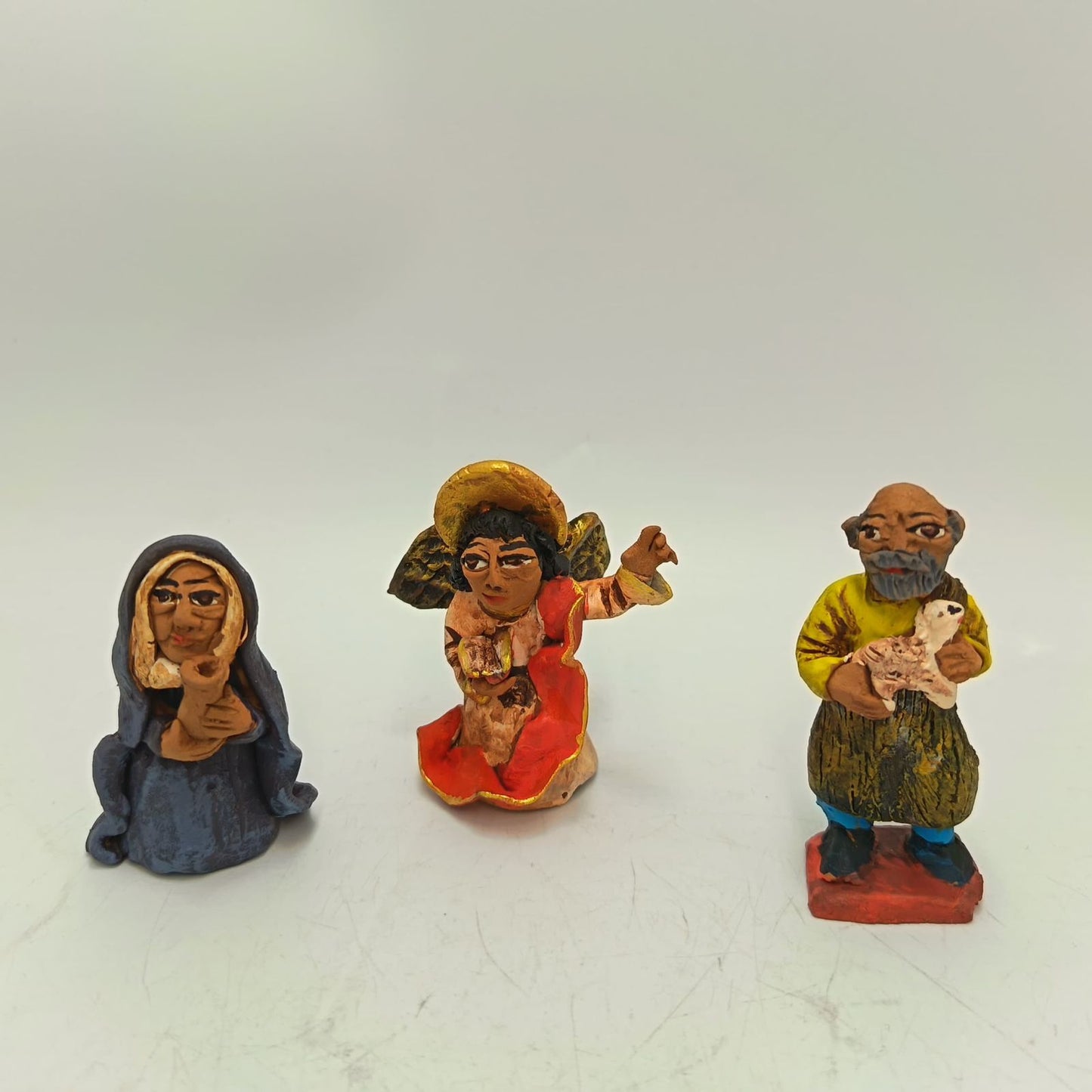 Extraordinary Hand made Painted Nativity Set By Demetrio Aguilar PP8867
