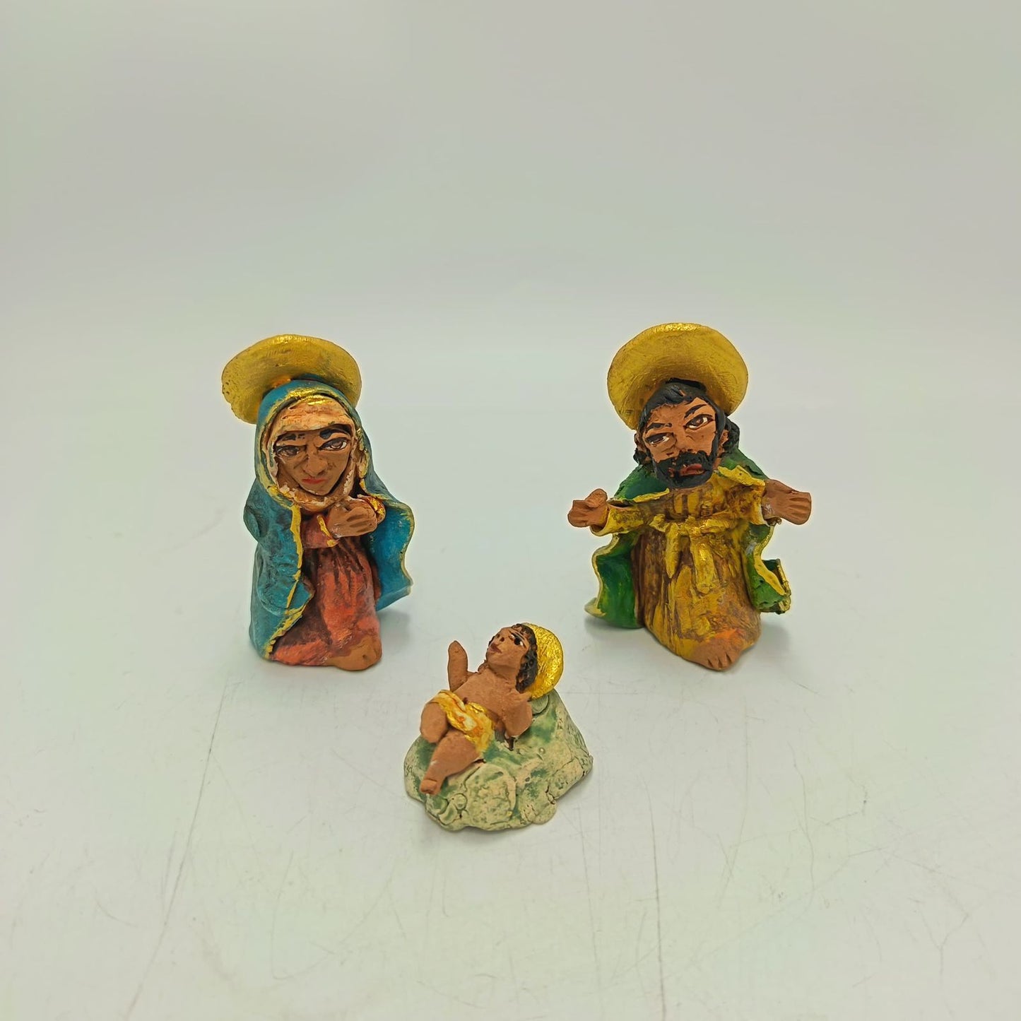 Extraordinary Hand made Painted Nativity Set By Demetrio Aguilar PP8868