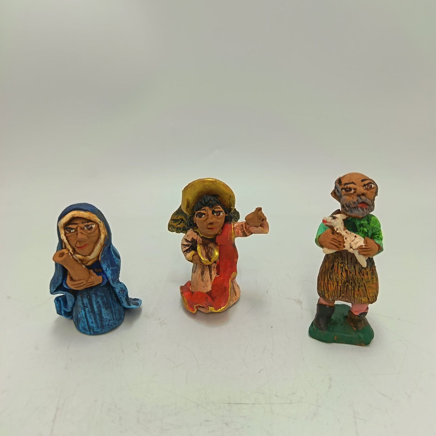 Extraordinary Hand made Painted Nativity Set By Demetrio Aguilar PP8868
