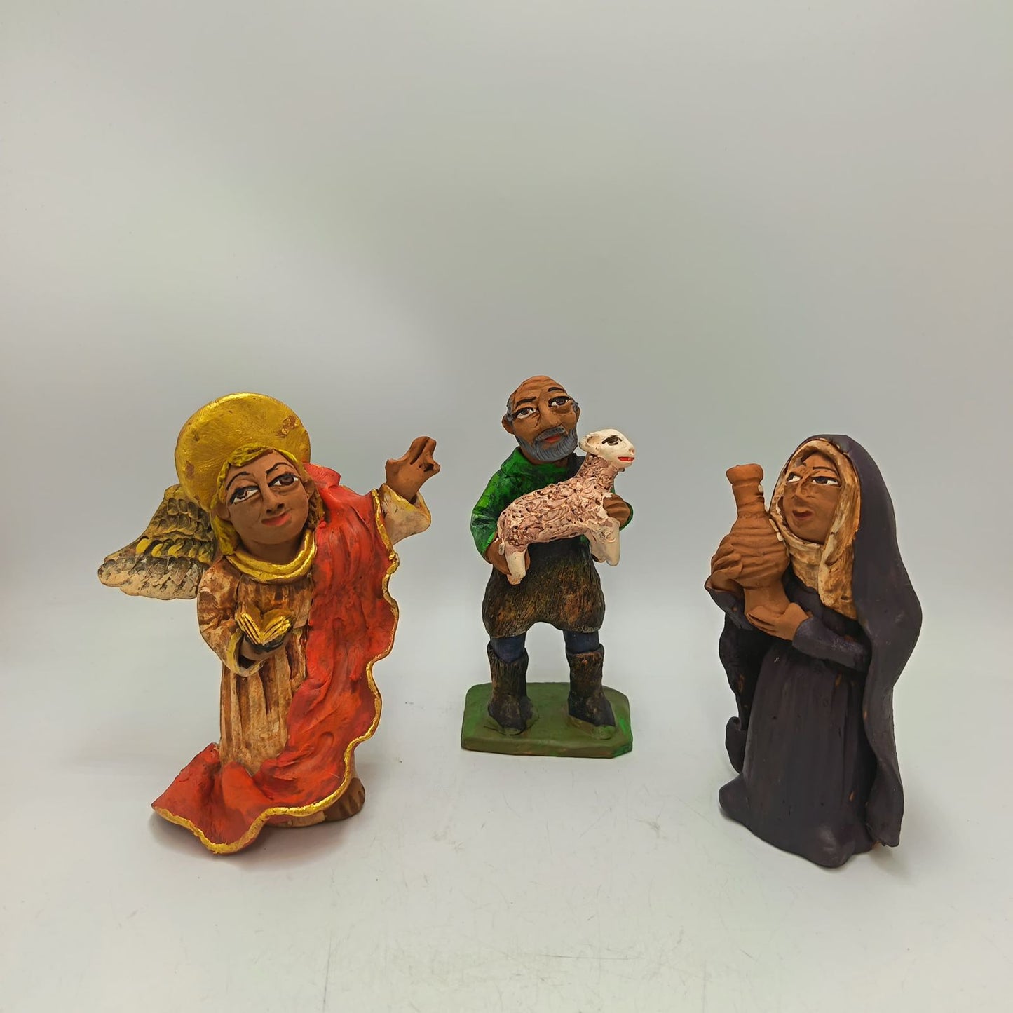Extraordinary Hand made Painted Nativity Set By Demetrio Aguilar PP8875