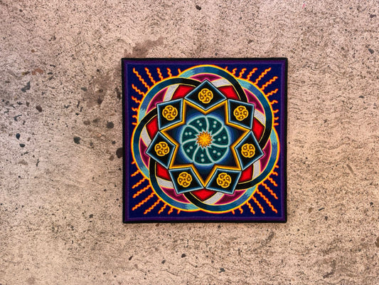 Huichol Indian Yarn Painting by Samuel Hernandez PP8896 Oaxaca