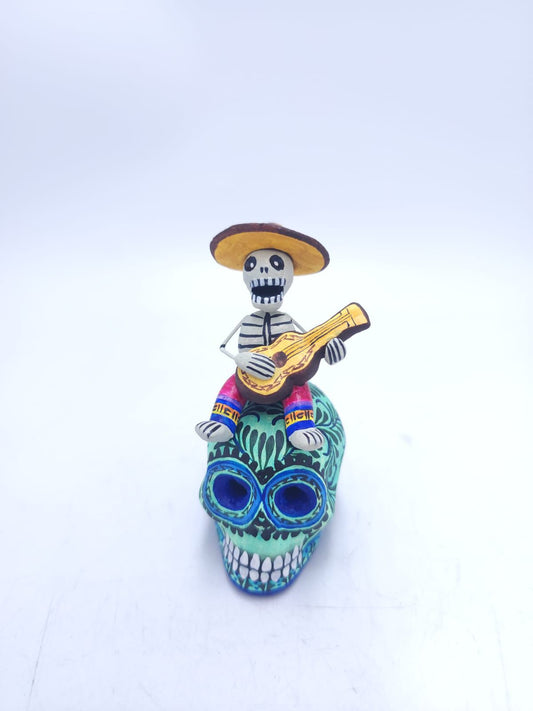 Day Of The Dead Ceramics Human Skull By Marco Castillo PP8880