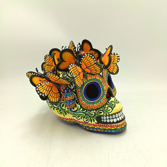 Day Of The Dead Ceramics Human Skull By Marco Castillo PP8916