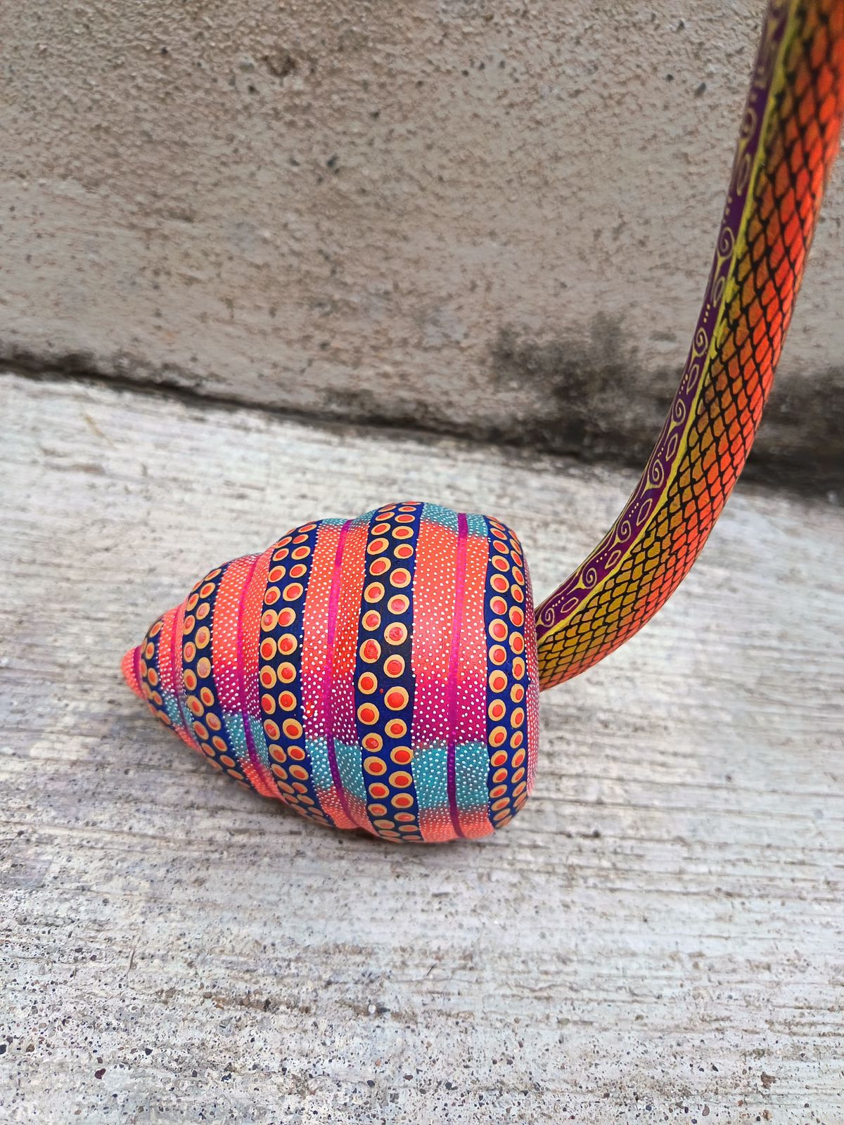 Mexican Oaxacan Wood Carving Snail By David Blas PP8946