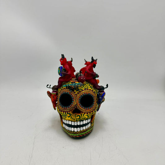 Day Of the Dead Ceramics Skull By Alfonso Castillo PP8988