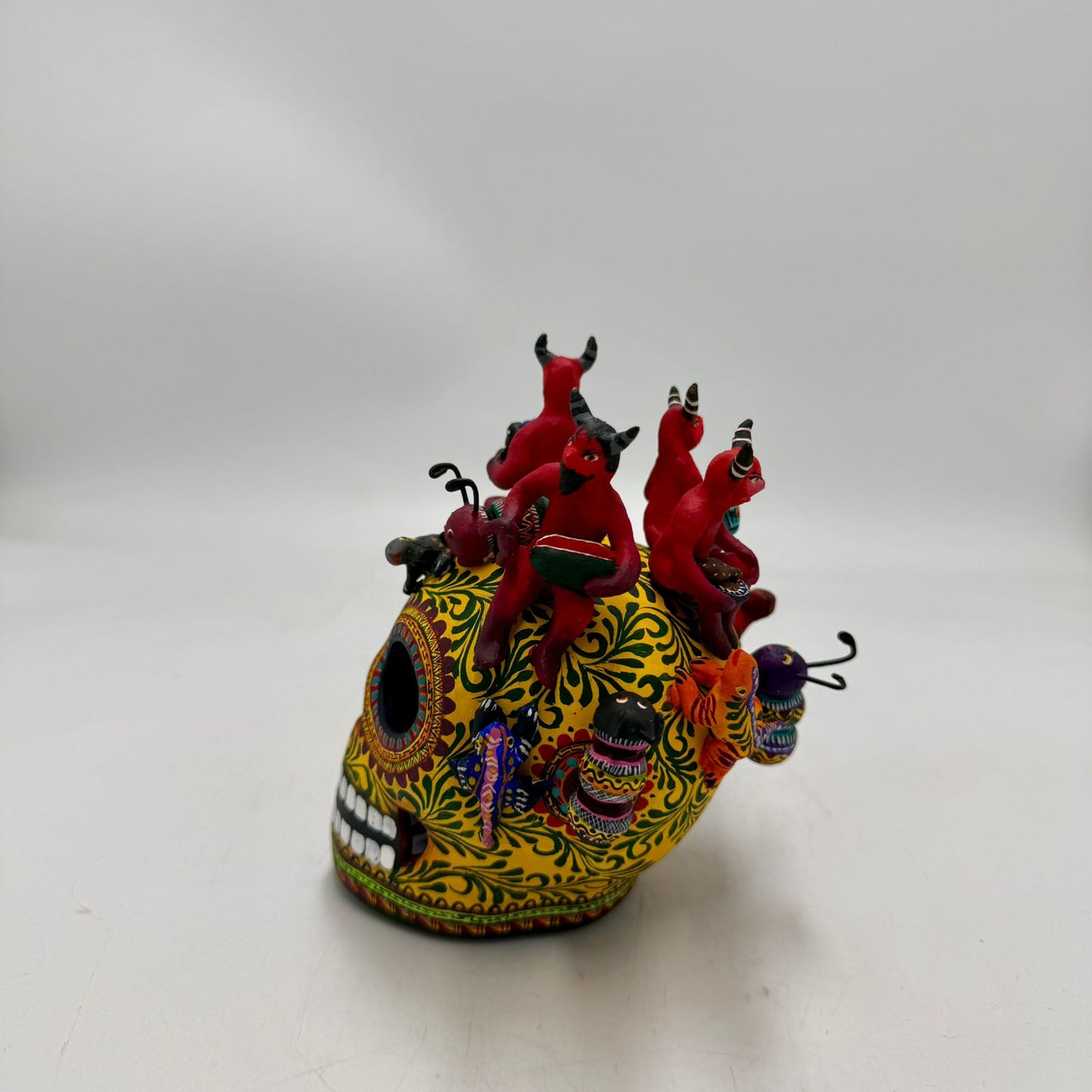 Day Of the Dead Ceramics Skull By Alfonso Castillo PP8988
