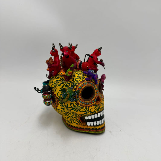 Day Of the Dead Ceramics Skull By Alfonso Castillo PP8989