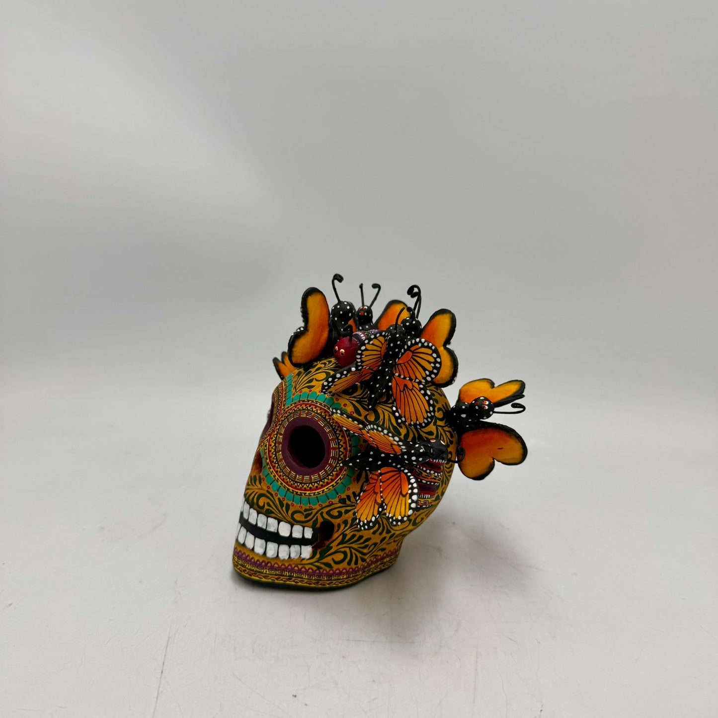 Day Of the Dead Ceramics Skull By Alfonso Castillo PP8996