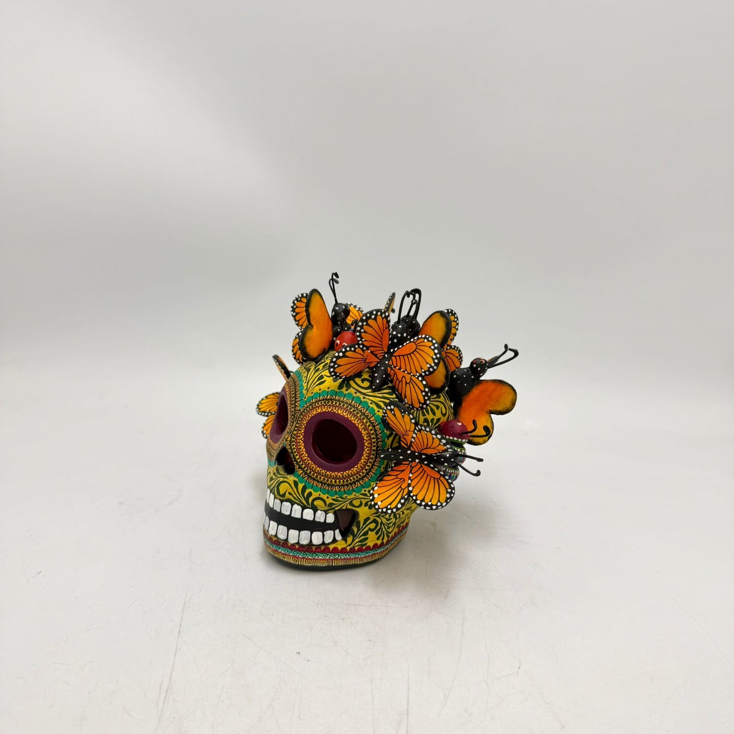 Day Of the Dead Ceramics Skull By Alfonso Castillo PP8999