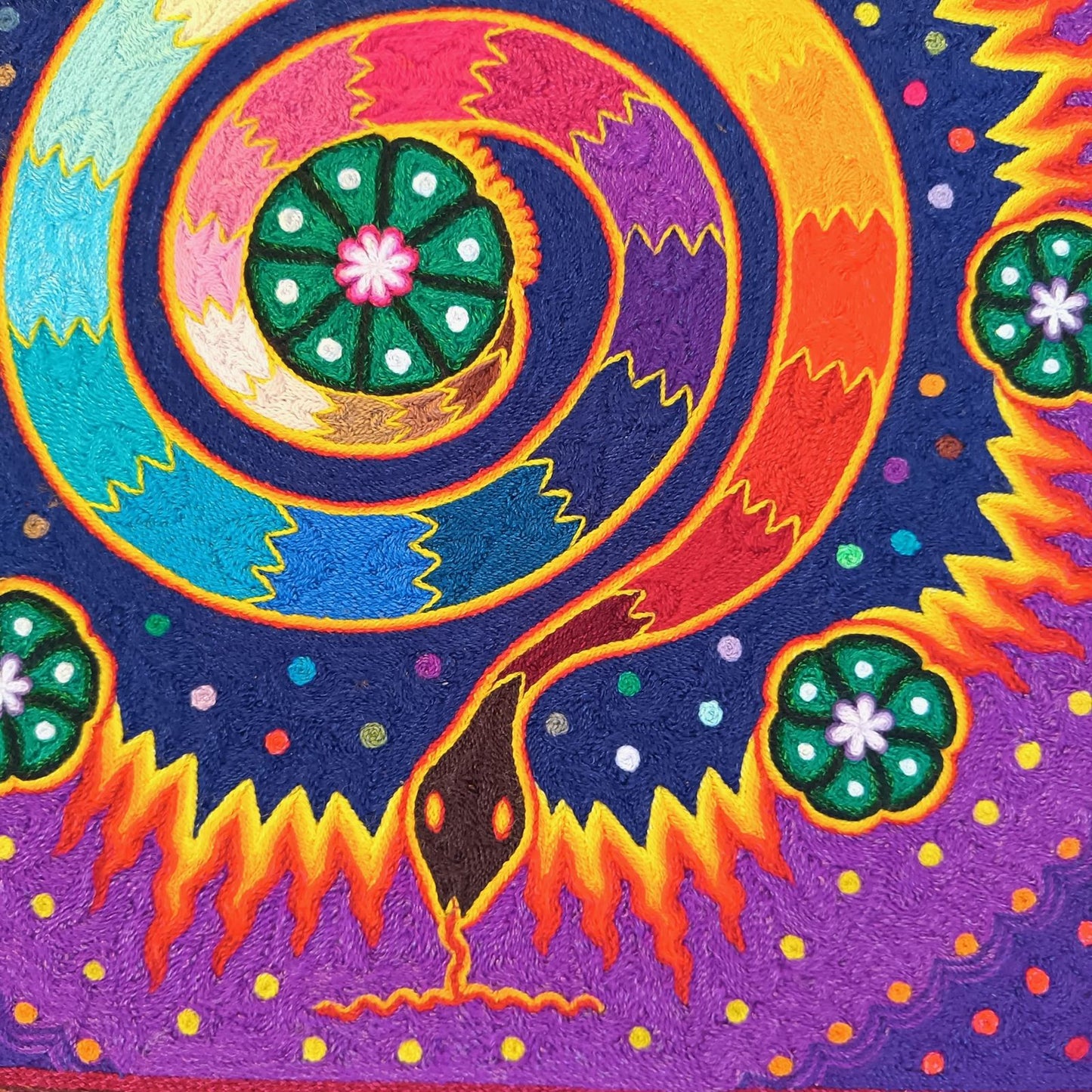 Huichol Indian Yarn Painting by Samuel Hernandez PP9069