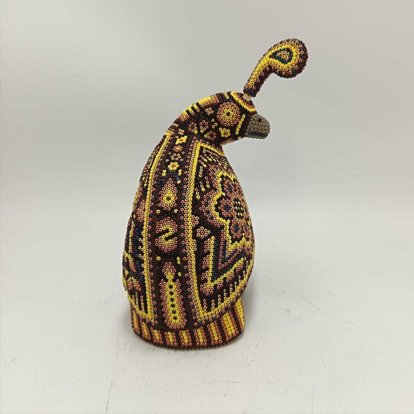 Mexican Huichol Hand Beaded Quail By Isandro Villa Lopez PP909