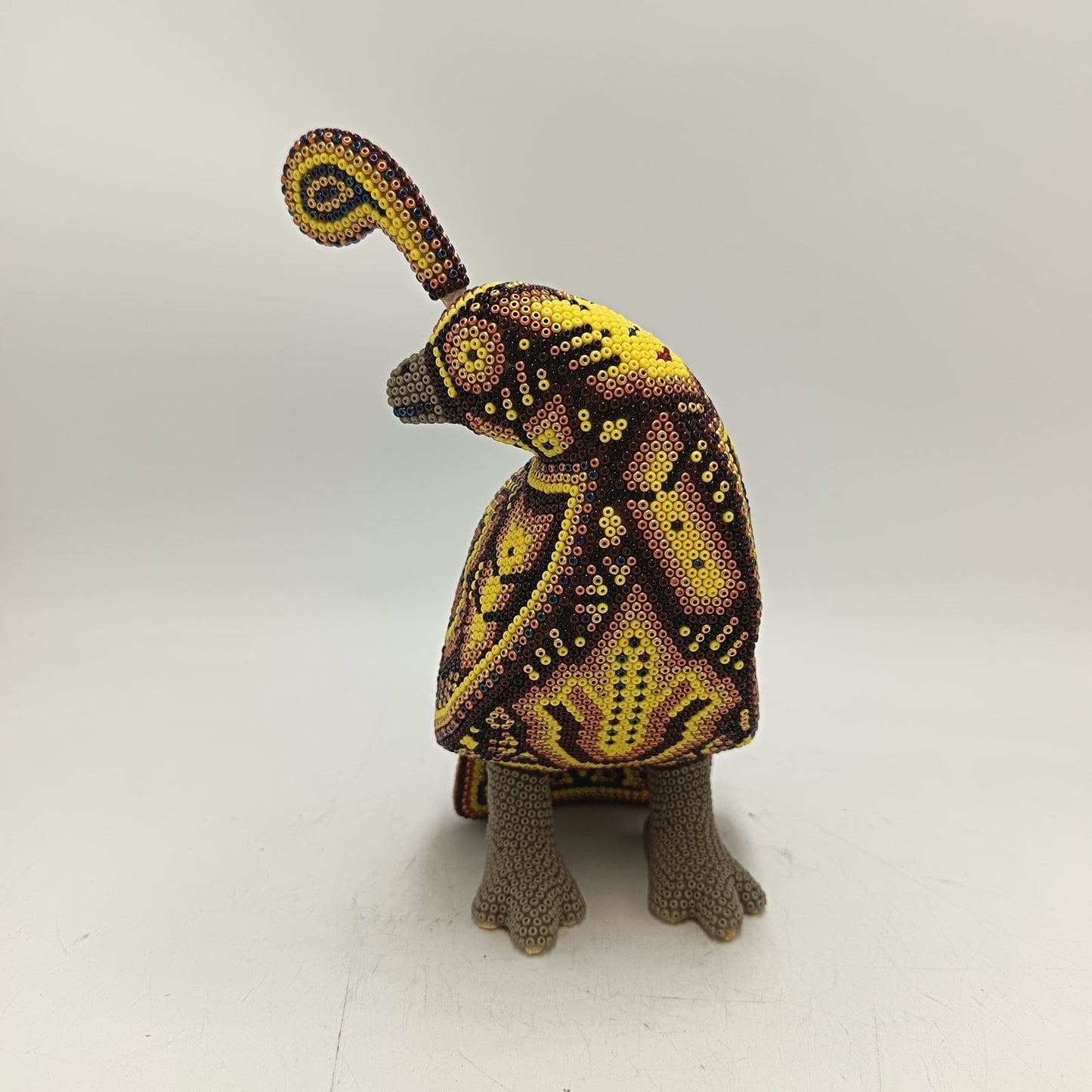 Mexican Huichol Hand Beaded Quail By Isandro Villa Lopez PP909