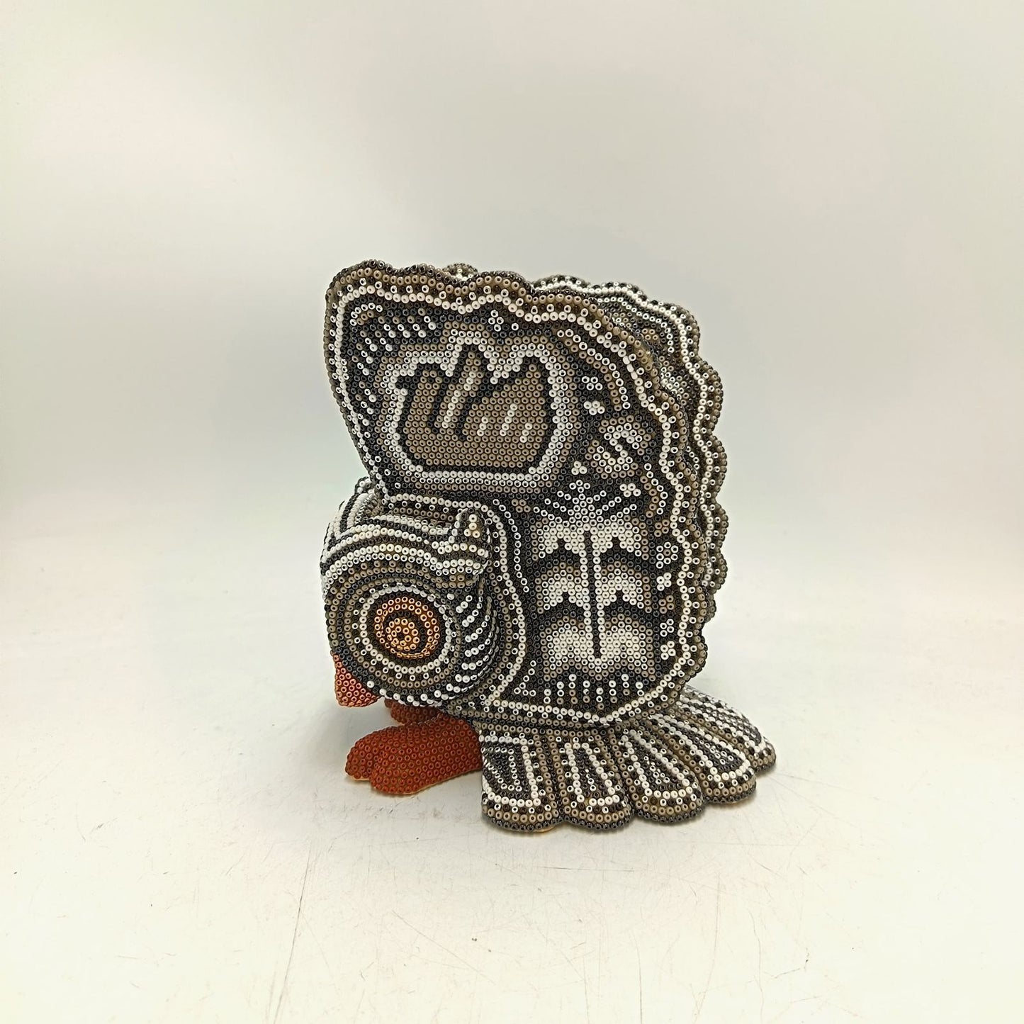Mexican Huichol Hand Beaded Owl By Isandro Villa Lopez PP9100