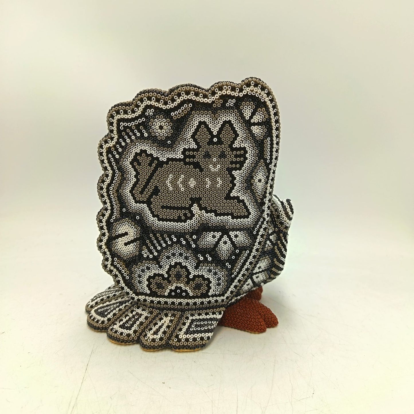 Mexican Huichol Hand Beaded Owl By Isandro Villa Lopez PP9100