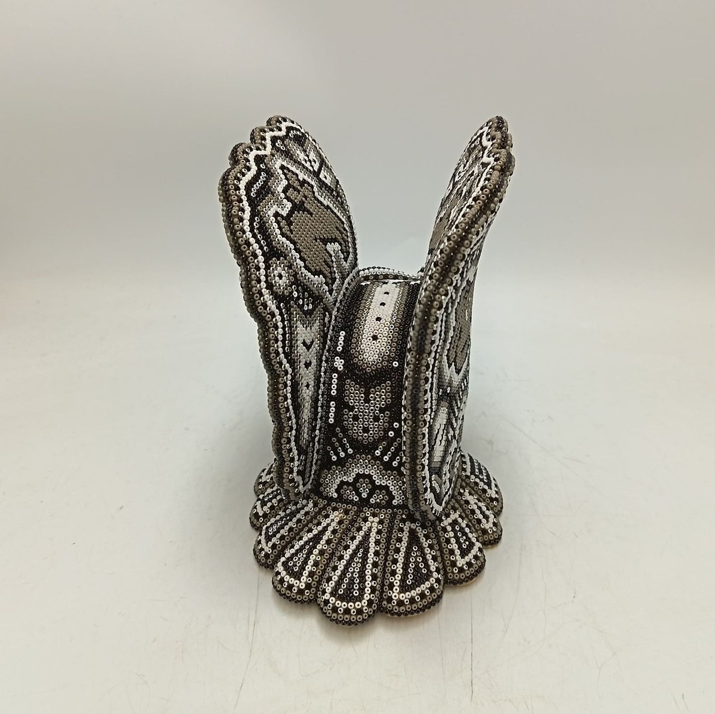 Mexican Huichol Hand Beaded Owl By Isandro Villa Lopez PP9100