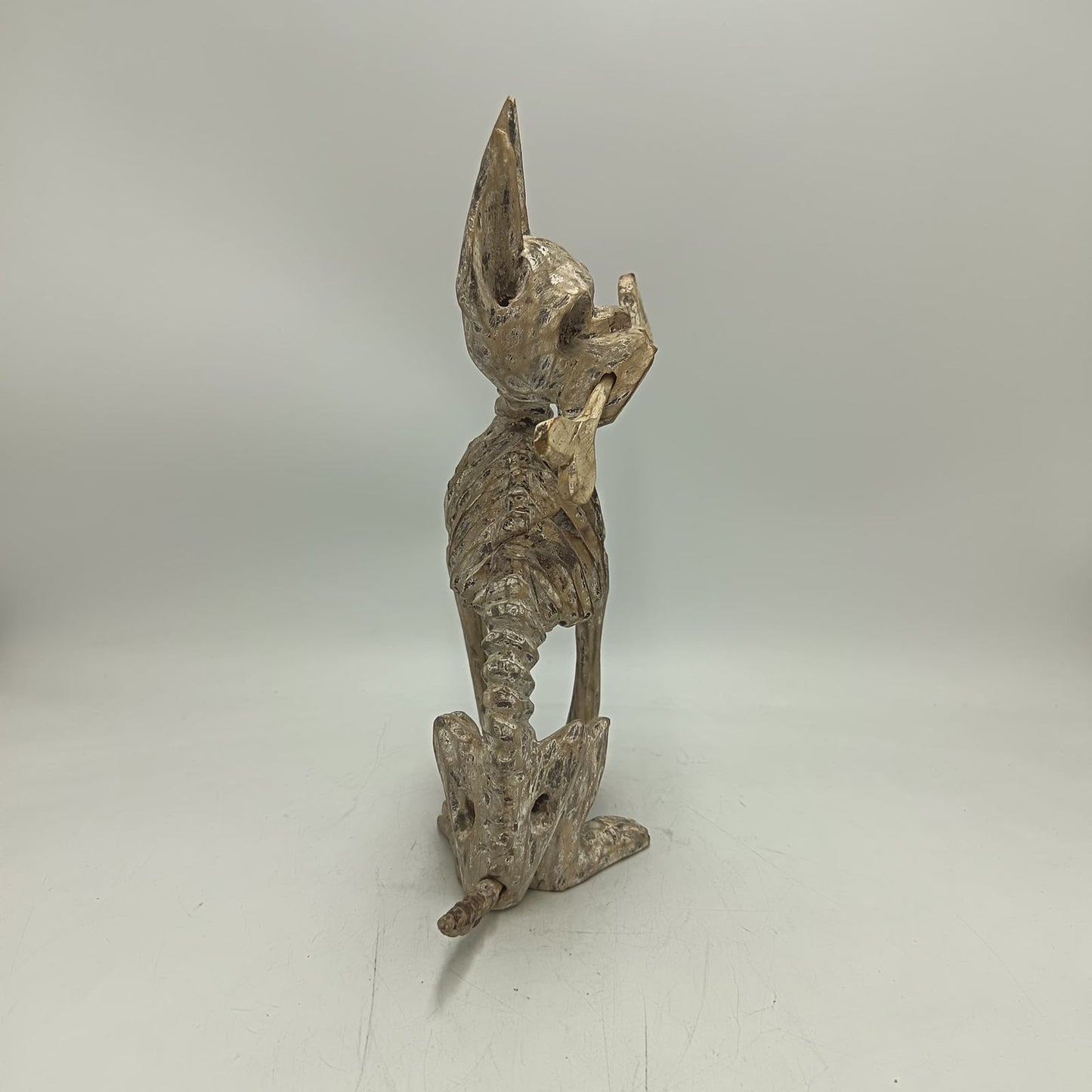 Beutiful Oaxacan Wood Carving Skeleton Dog, By Alejandrino Fuentes PP9111