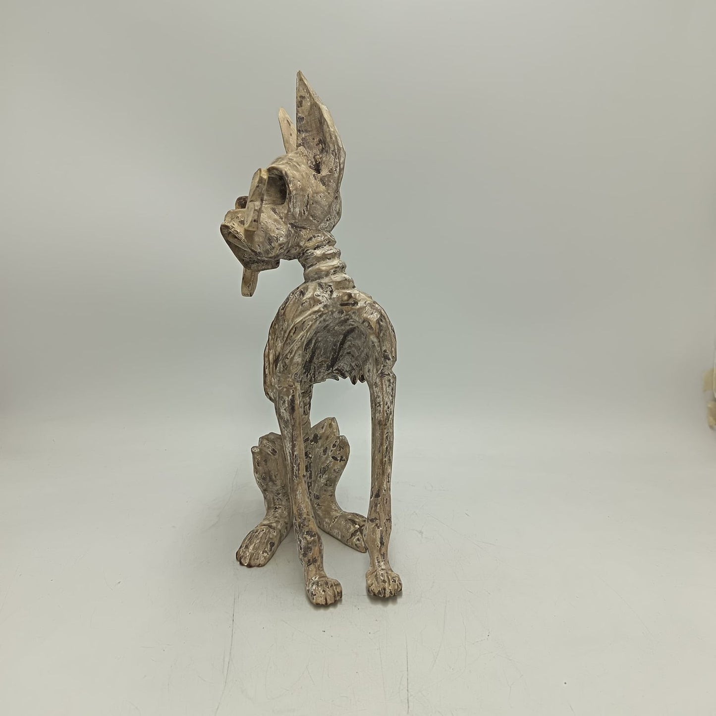 Beutiful Oaxacan Wood Carving Skeleton Dog, By Alejandrino Fuentes PP9111