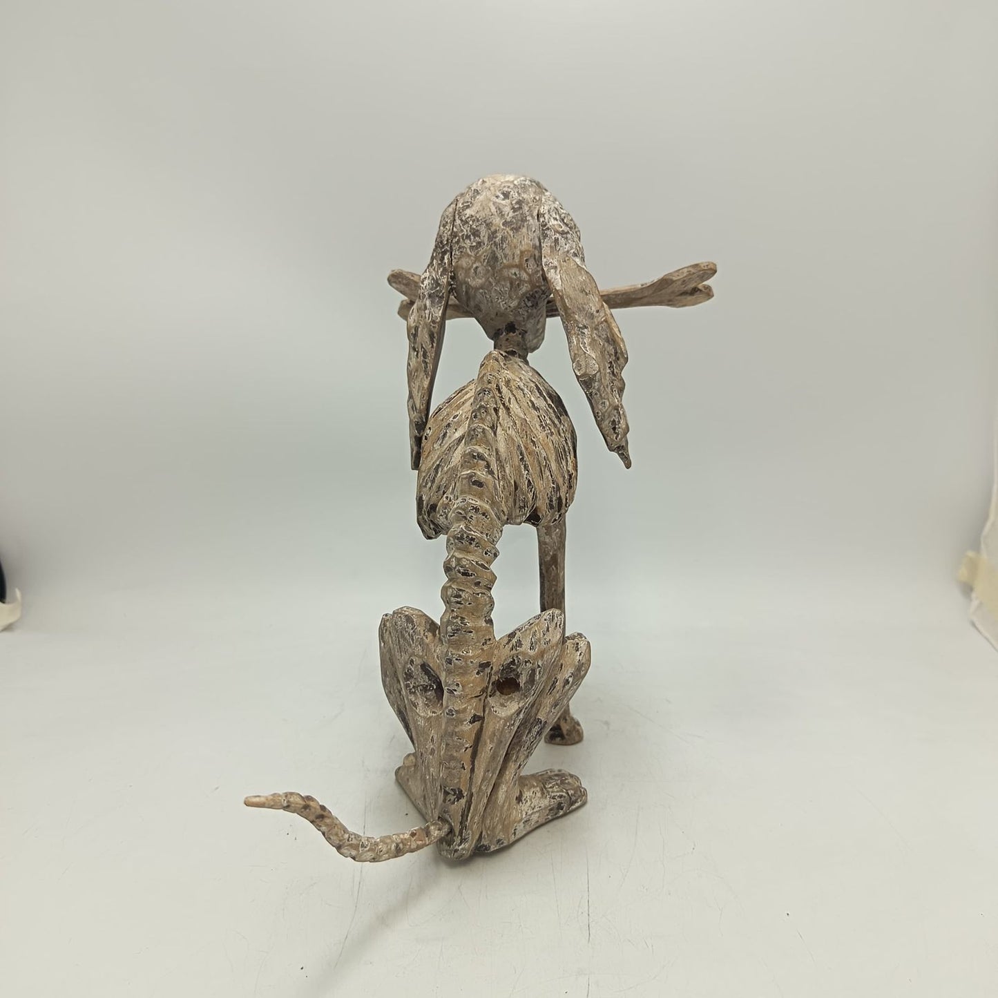 Beutiful Oaxacan Wood Carving Skeleton Dog, By Alejandrino Fuentes PP9117