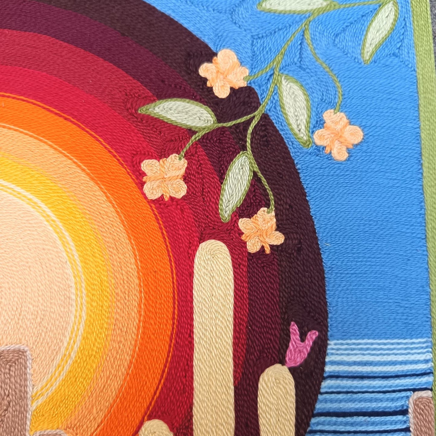Huichol Yarn Painting Mexican Folk Art By Alfredo Meraz Reyna PP9077