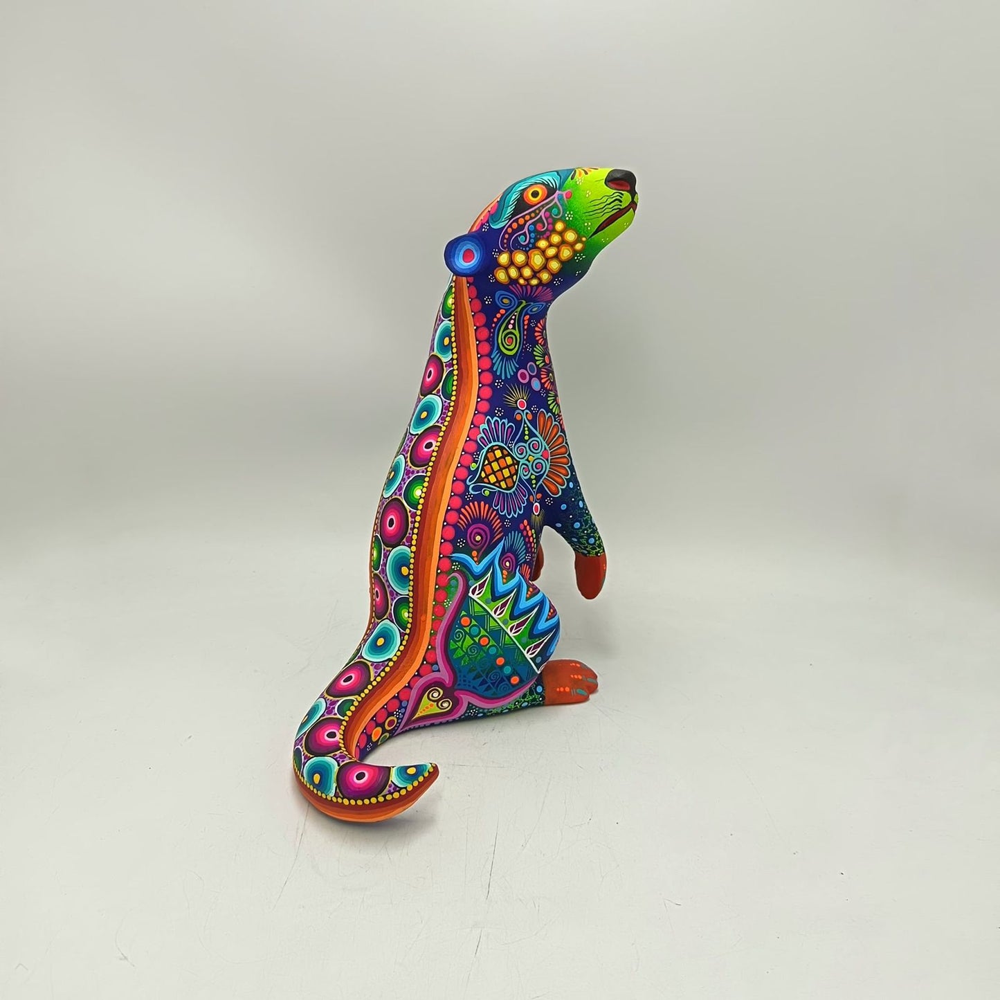 Oaxacan Wood Carving Hand Made Otter By Cesar Melchor Ojeda PP9122
