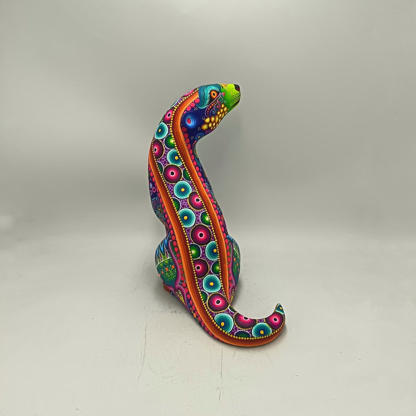 Oaxacan Wood Carving Hand Made Otter By Cesar Melchor Ojeda PP9122