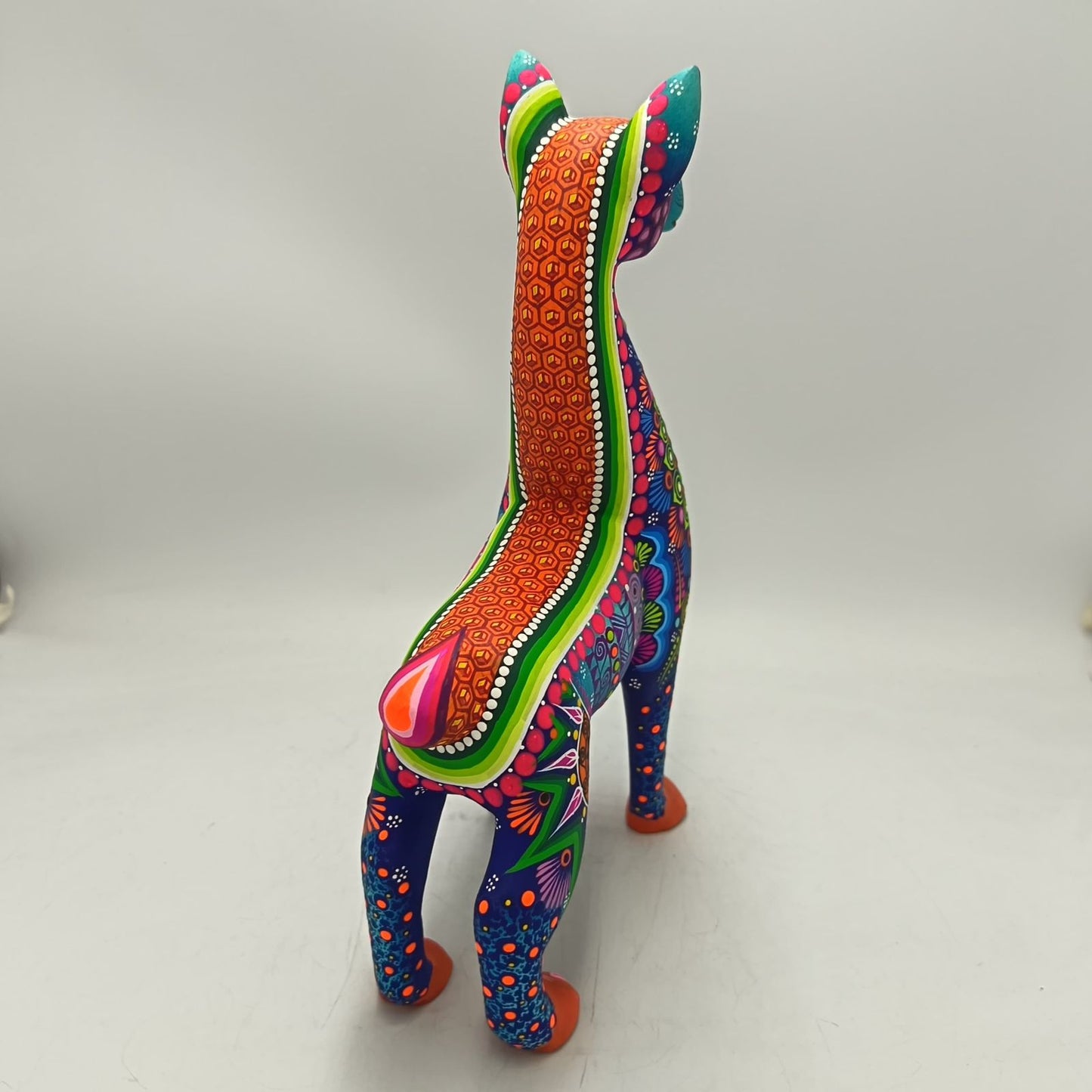 Oaxacan Wood Carving Hand Made Llama By Cesar Melchor Ojeda PP9124