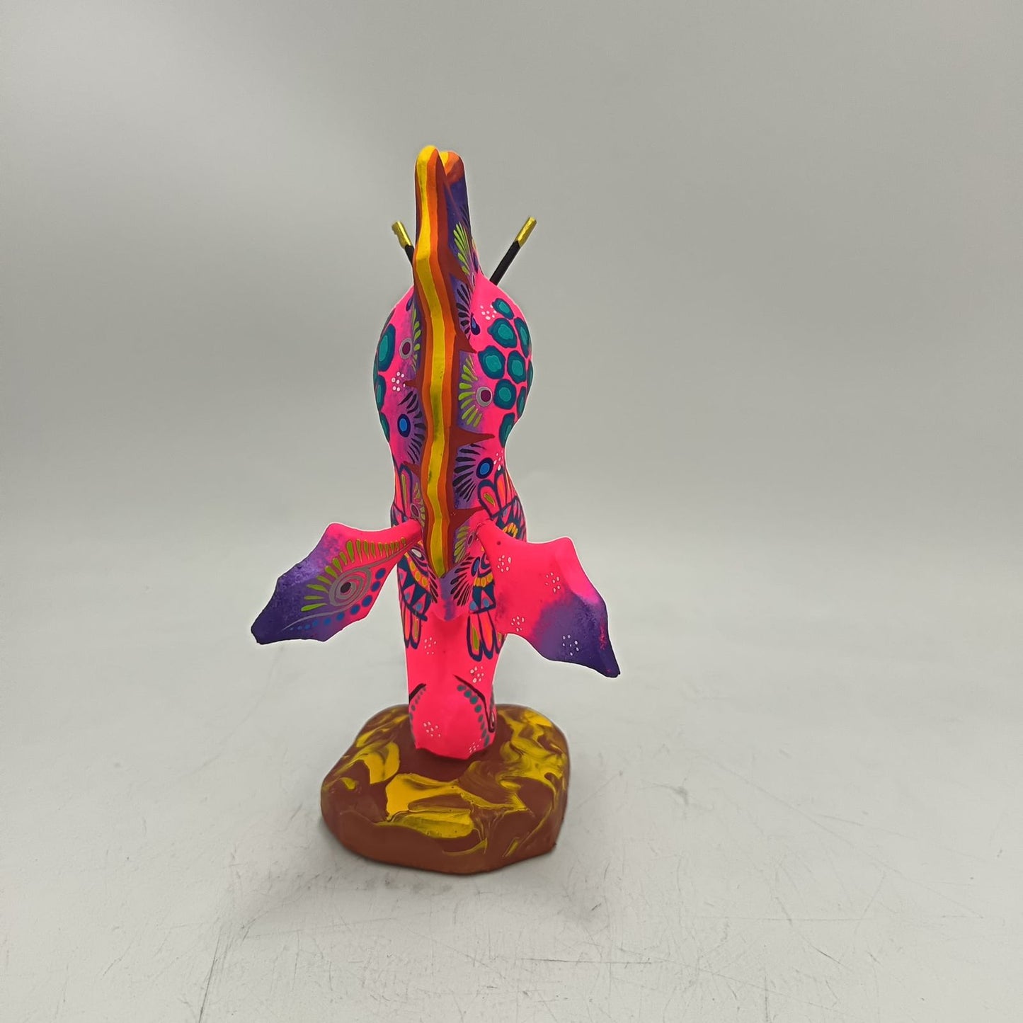 Oaxacan Wood Carving Hand Made Sea Horse By Estudio 2403 PP9130