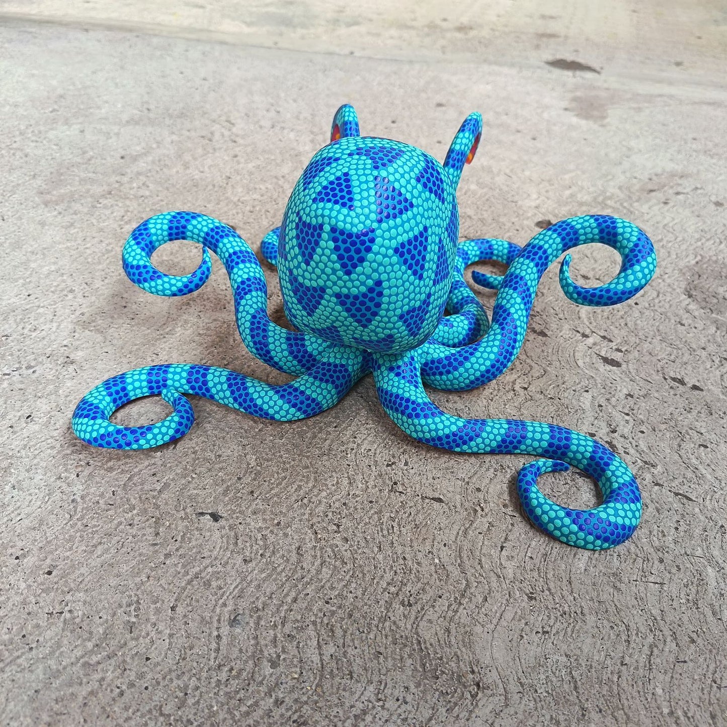 Oaxacan Wood Carving Hand Made, Octopus By Armando Jimenez PP9150