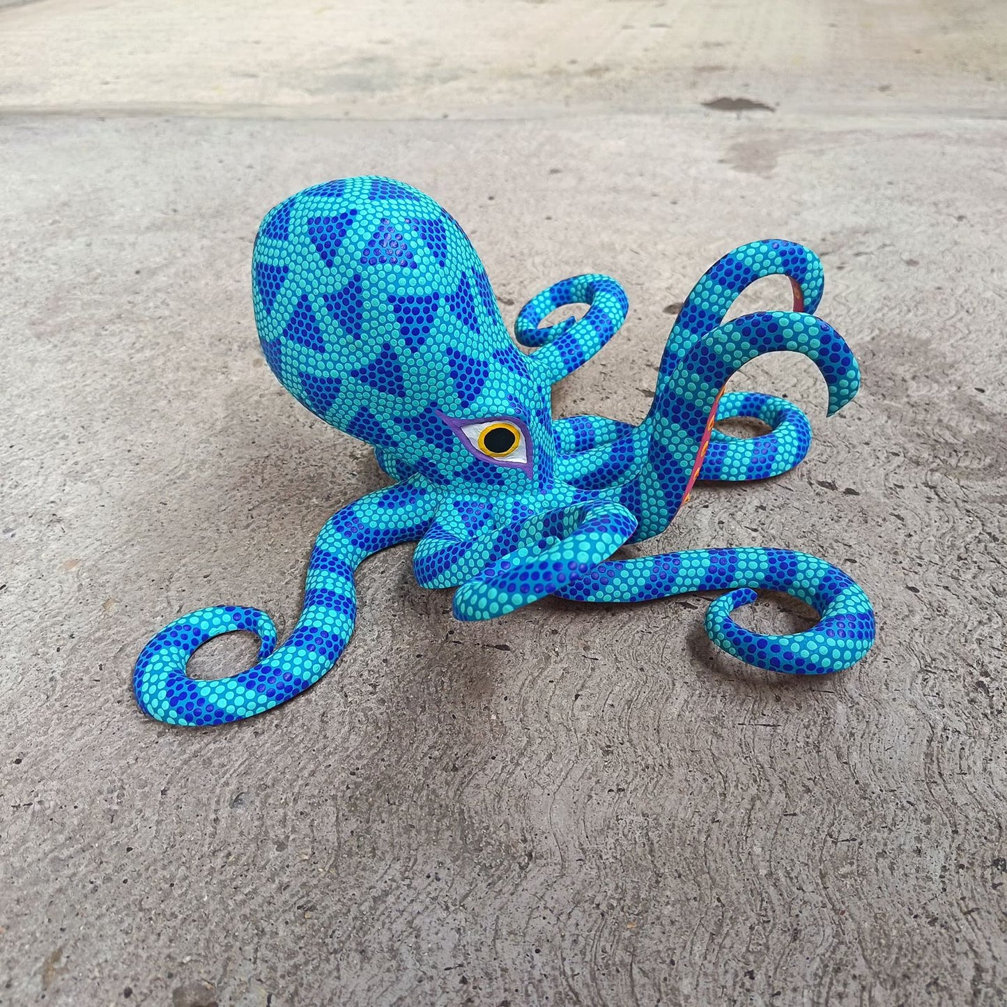 Oaxacan Wood Carving Hand Made, Octopus By Armando Jimenez PP9150
