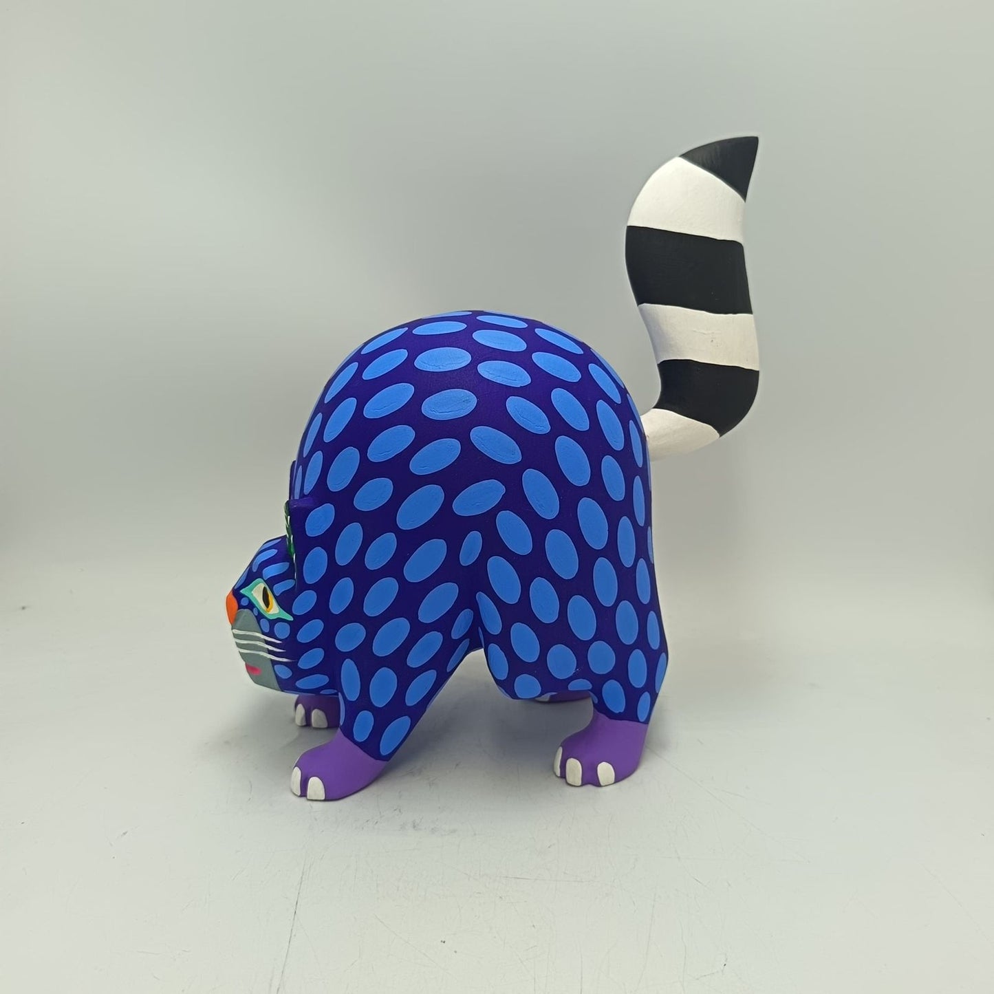 Oaxacan Wood Carving Hand Made, Cat By Armando Jimenez PP9151