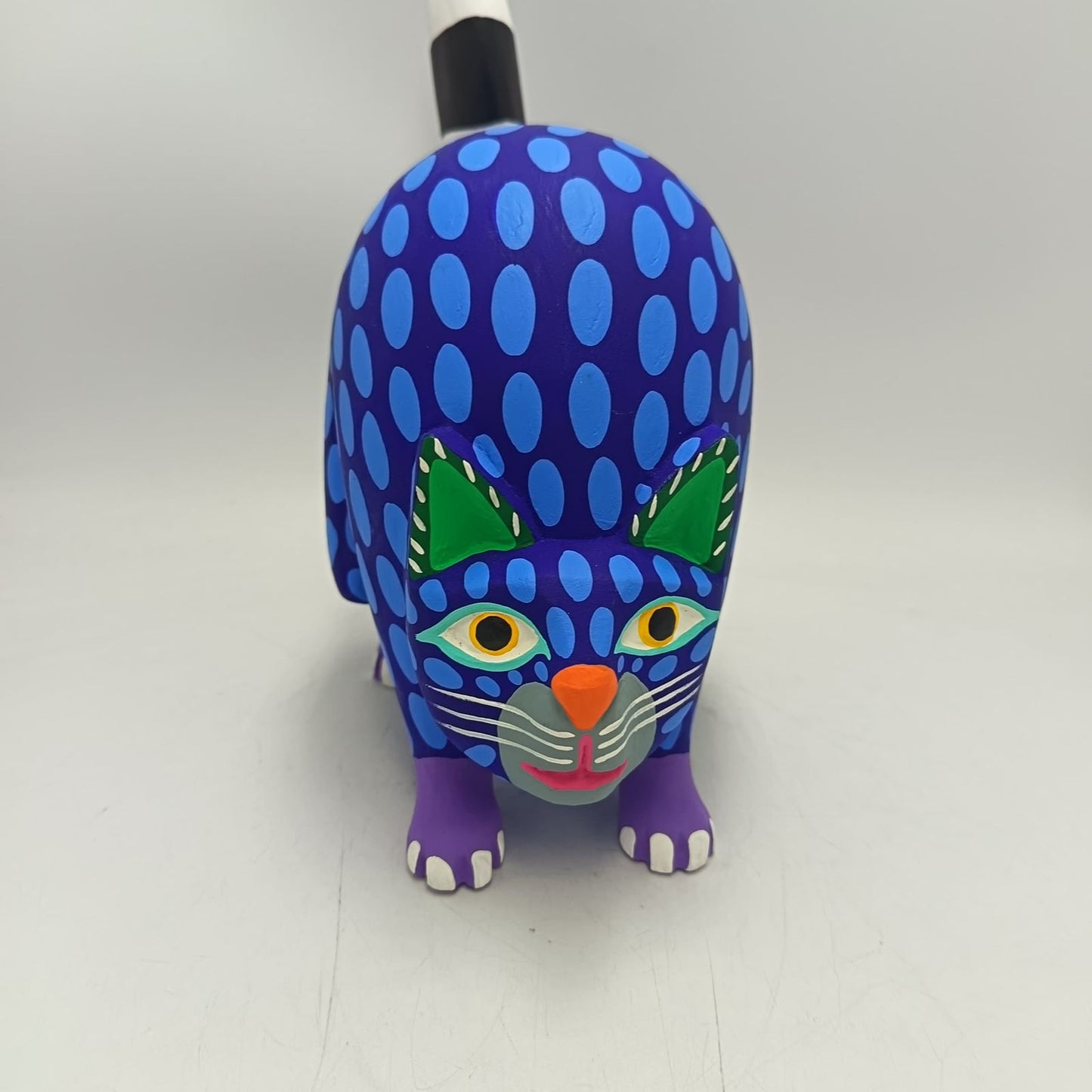 Oaxacan Wood Carving Hand Made, Cat By Armando Jimenez PP9151
