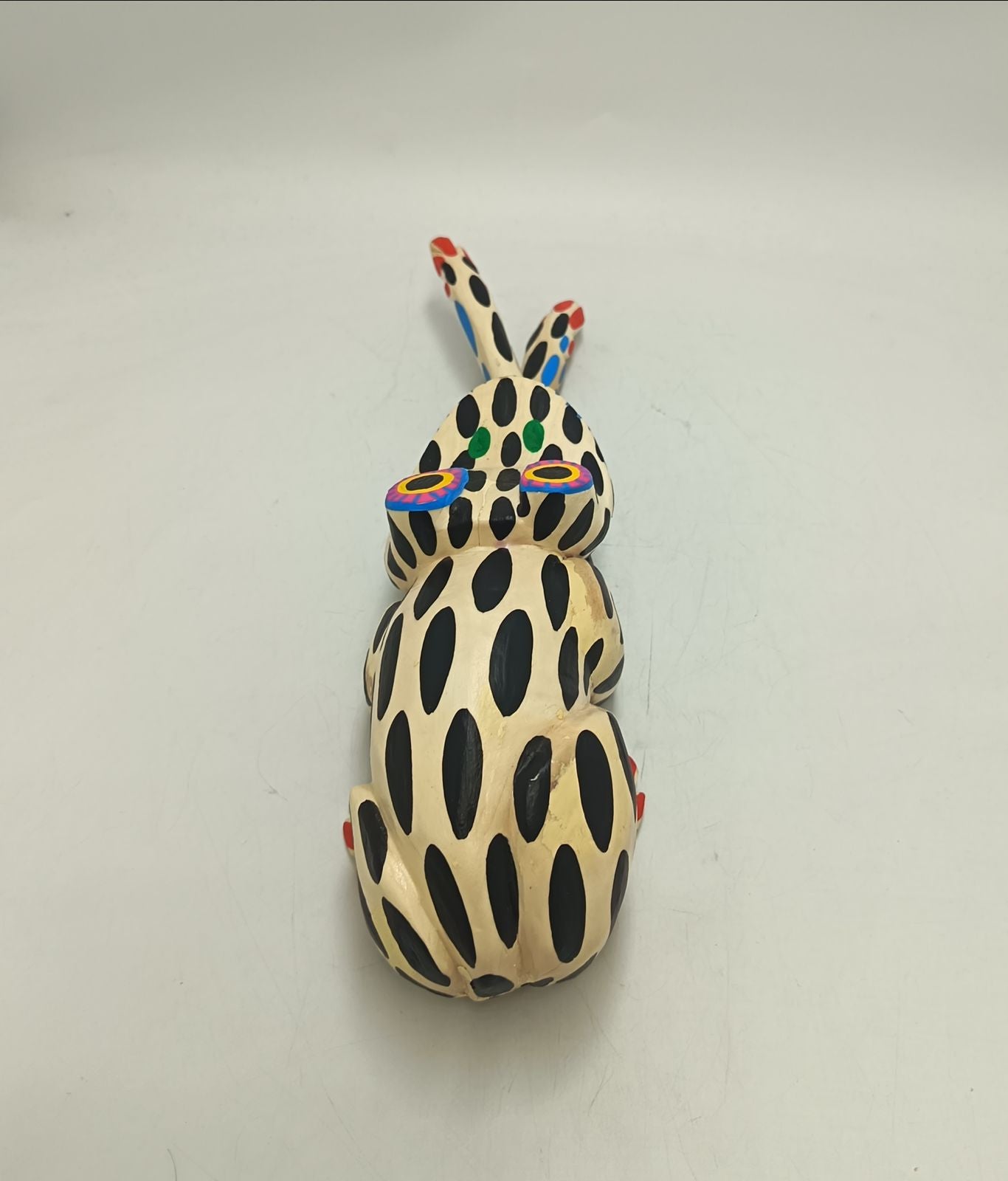 Oaxacan Wood Carving Hand Made, Frog By Armando Jimenez PP9152