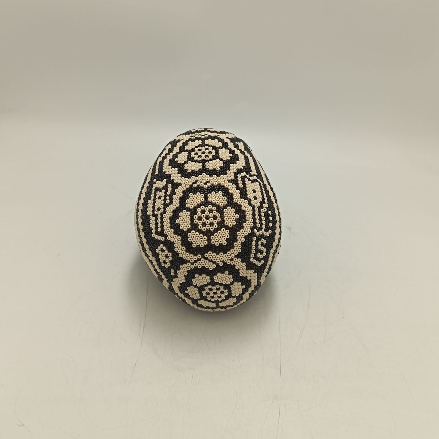 Huichol Hand Beaded Human Skull By Mayola Villa Lopez PP9164