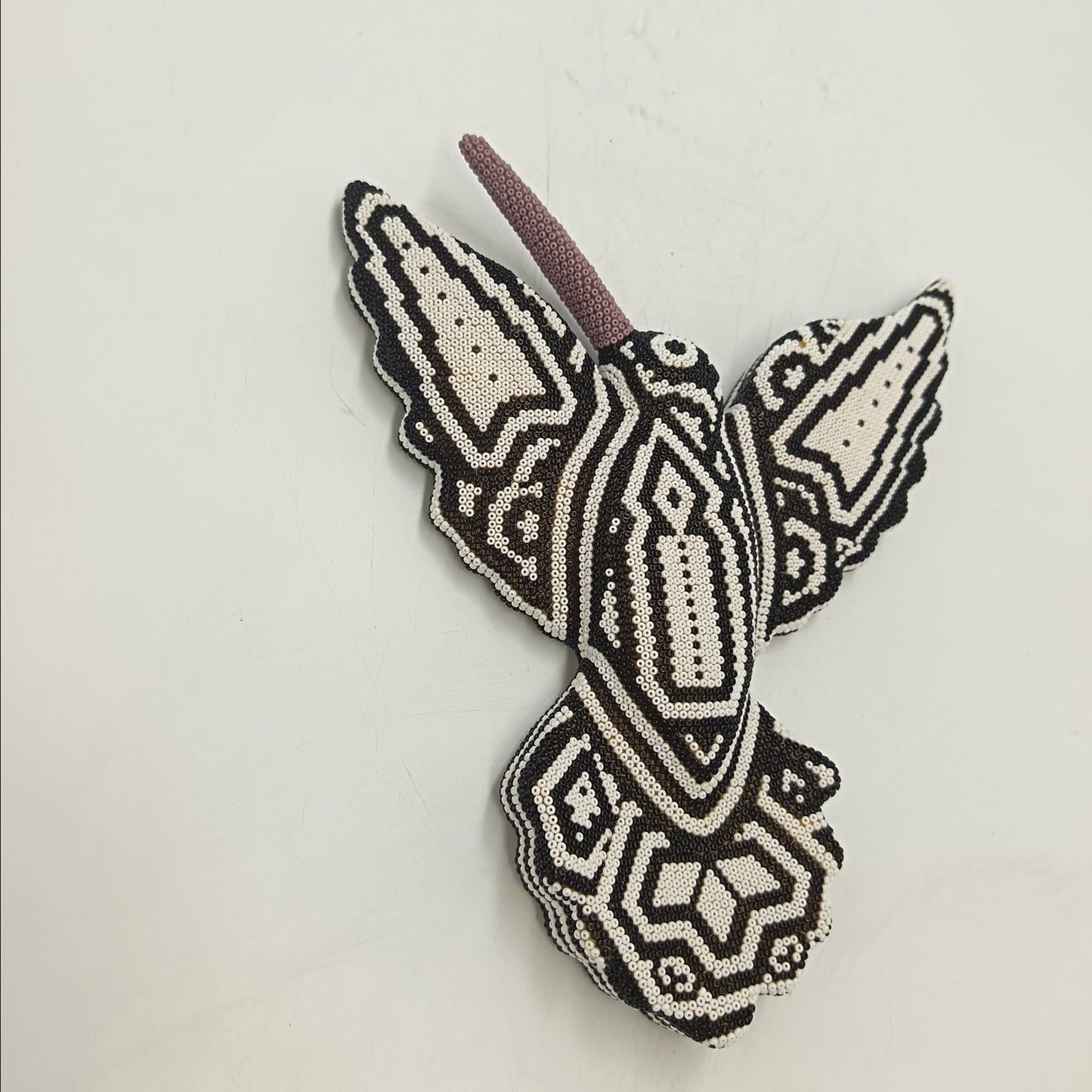 Mexican Huichol Hand Beaded Hummingbird By Mayola Villa Lopez PP9169 Oaxaca
