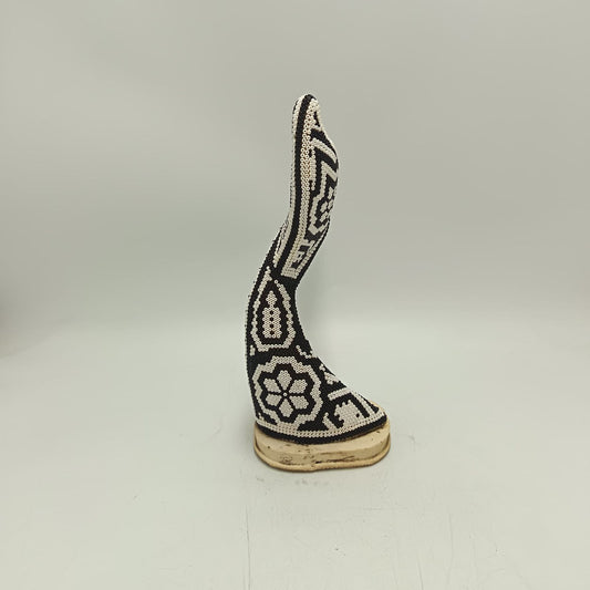 Mexican Folk Art Huichol Beaded Whale Tail By Mayola Villa Lopez PP9181