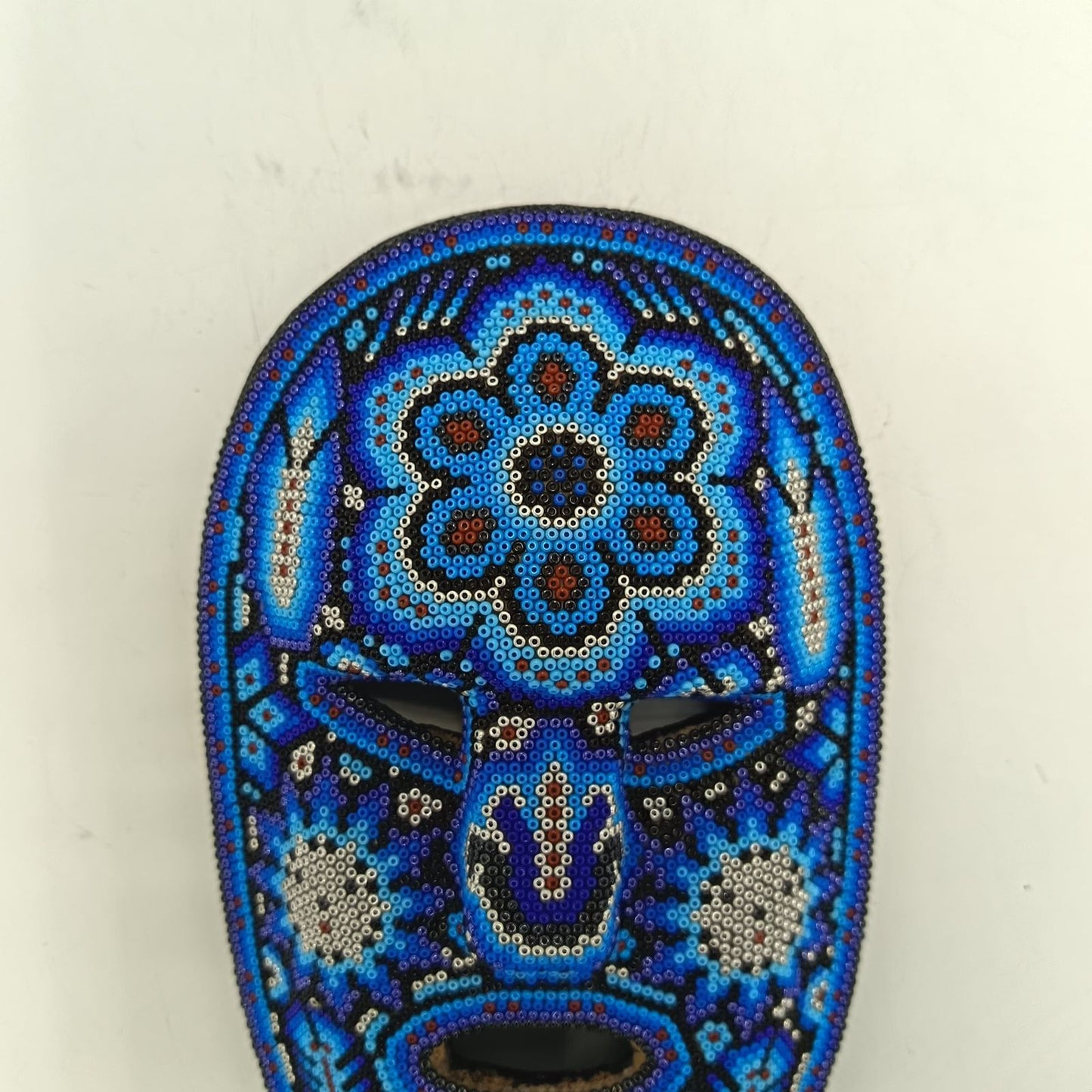 Mexican Huichol Hand Beaded Mask By Isandro Villa Lopez PP9220