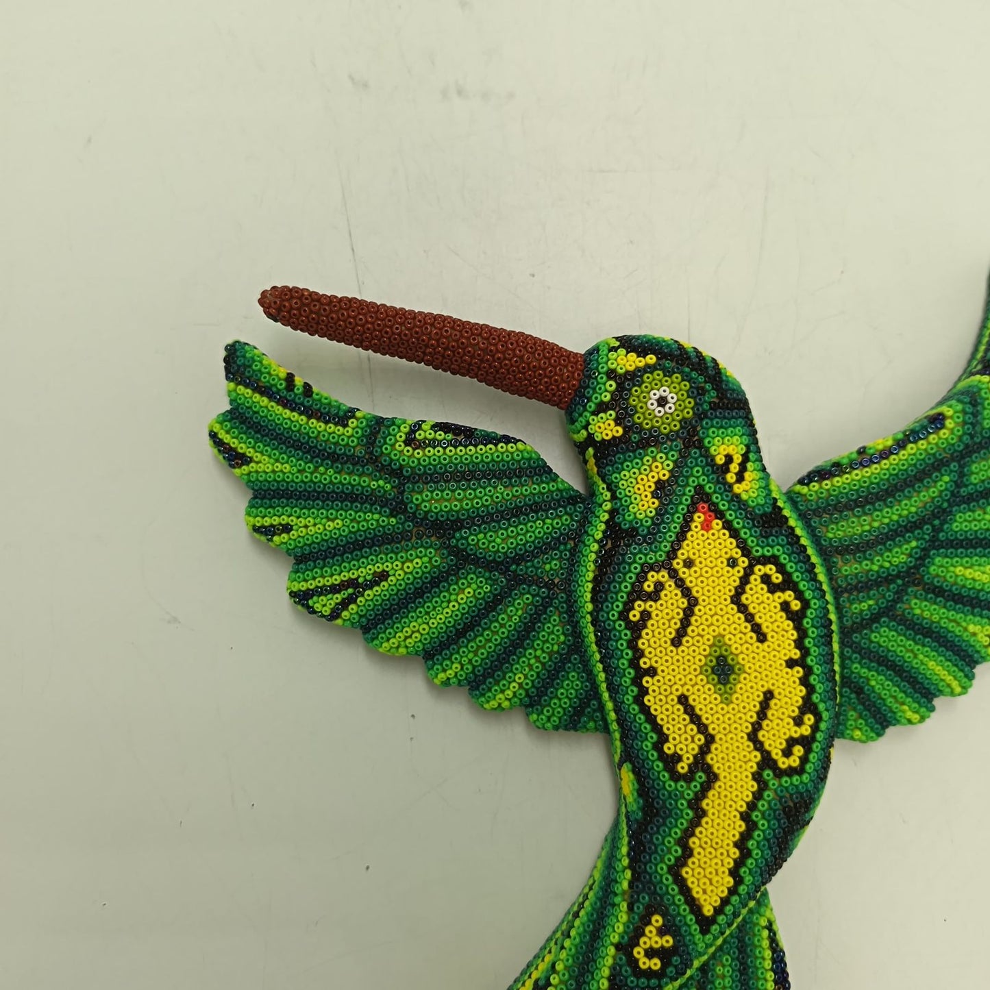 Mexican Huichol Hand Beaded Hummingbird By Isandro Villa Lopez PP9222