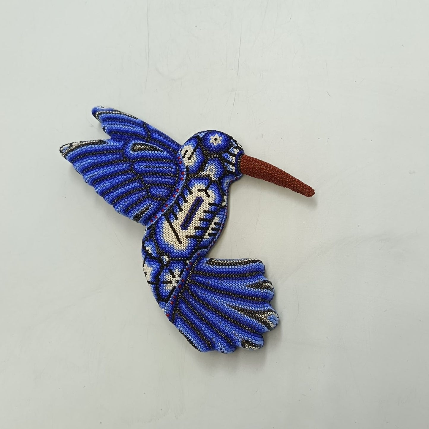 Mexican Huichol Hand Beaded Hummingbird By Isandro Villa Lopez PP9224