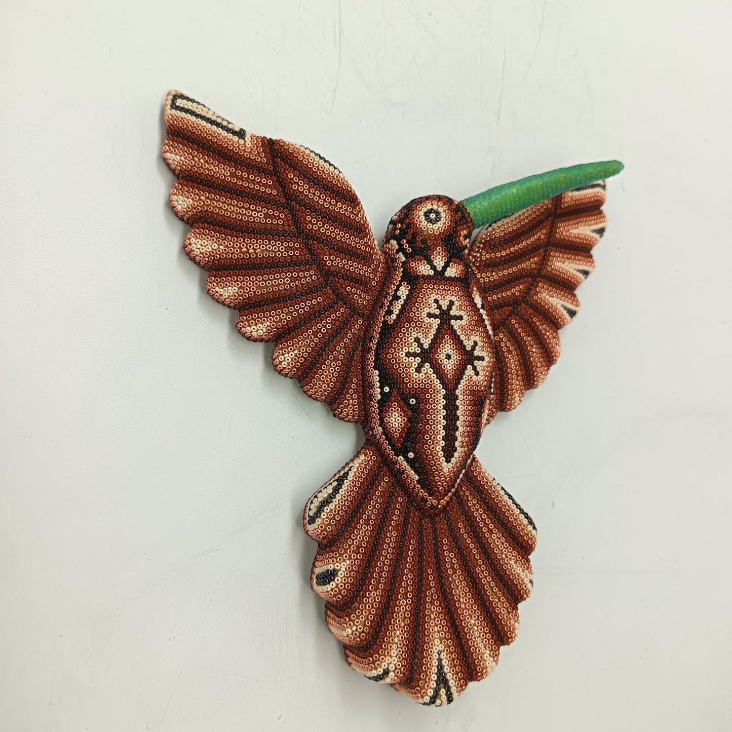 Mexican Huichol Hand Beaded Hummingbird By Isandro Villa Lopez PP9225